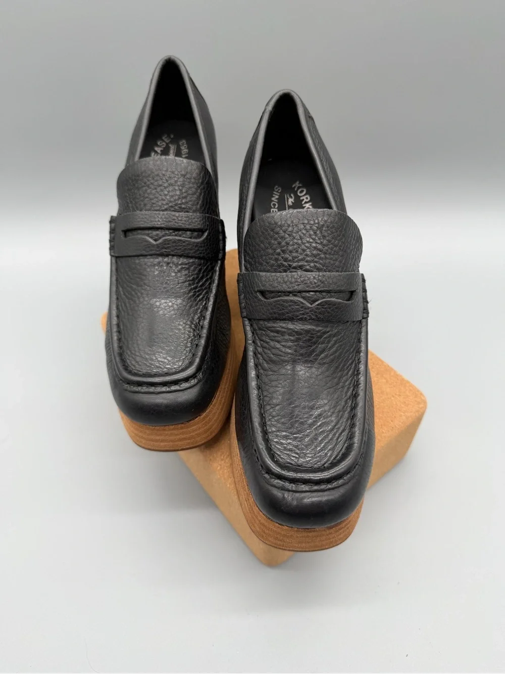 Women’s US 7.5 M Kork-Ease Barbara Platform Leather Loafer Shoes NEW!